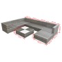 8-teiliges Gartenmöbel-Set und graue synthetische Rattankissen von vidaXL, Gartensets - Ref: Foro24-42746, Preis: 954,40 €, R...