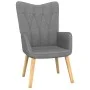 Relaxation armchair with dark gray fabric stool by , Armchairs - Ref: Foro24-327535, Price: 106,98 €, Discount: %