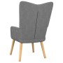 Sillón de relax con taburete tela gris oscuro de , Sillones - Ref: Foro24-327535, Precio: 107,19 €, Descuento: %
