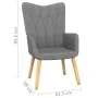 Relaxation armchair with dark gray fabric stool by , Armchairs - Ref: Foro24-327535, Price: 106,98 €, Discount: %