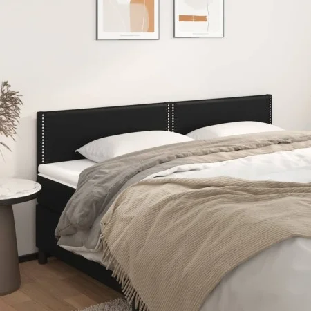 Headboards 2 units of black synthetic leather 90x5x78/88 cm by , Headboards and footboards - Ref: Foro24-345972, Price: 35,16...