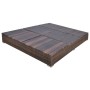 Tumbona cama con sombrilla ratán sintético marrón de vidaXL, Camas para exteriores - Ref: Foro24-42949, Precio: 356,09 €, Des...