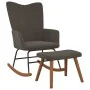 Dark gray velvet rocking chair with footrest by , Rocking chairs - Ref: Foro24-327755, Price: 130,78 €, Discount: %