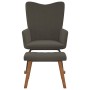 Dark gray velvet rocking chair with footrest by , Rocking chairs - Ref: Foro24-327755, Price: 133,37 €, Discount: %
