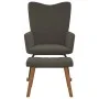 Dark gray velvet rocking chair with footrest by , Rocking chairs - Ref: Foro24-327755, Price: 130,78 €, Discount: %