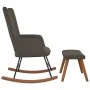 Dark gray velvet rocking chair with footrest by , Rocking chairs - Ref: Foro24-327755, Price: 130,78 €, Discount: %