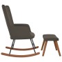 Dunkelgrauer Schaukelstuhl aus Samt mit Fußstütze von , Schaukelstühle - Ref: Foro24-327755, Preis: 133,37 €, Rabatt: %