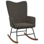 Dark gray velvet rocking chair with footrest by , Rocking chairs - Ref: Foro24-327755, Price: 130,78 €, Discount: %