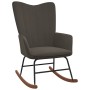 Dunkelgrauer Schaukelstuhl aus Samt mit Fußstütze von , Schaukelstühle - Ref: Foro24-327755, Preis: 133,37 €, Rabatt: %