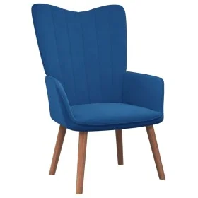 Blauer Samt-Entspannungssessel von , Sessel - Ref: Foro24-327665, Preis: 94,32 €, Rabatt: %
