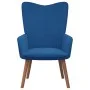 Sillón de relax de terciopelo azul de , Sillones - Ref: Foro24-327665, Precio: 94,28 €, Descuento: %