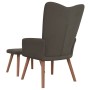 Relaxation armchair with dark gray velvet stool by , Armchairs - Ref: Foro24-327667, Price: 116,04 €, Discount: %