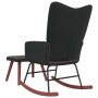 Schaukelstuhl mit Fußstütze aus Samt und dunkelgrauem PVC von , Schaukelstühle - Ref: Foro24-327887, Preis: 123,58 €, Rabatt: %