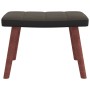 Rocking chair with footrest in velvet and dark gray PVC by , Rocking chairs - Ref: Foro24-327887, Price: 123,58 €, Discount: %