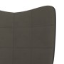 Schaukelstuhl mit Fußstütze aus Samt und dunkelgrauem PVC von , Schaukelstühle - Ref: Foro24-327887, Preis: 123,58 €, Rabatt: %