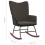 Schaukelstuhl mit Fußstütze aus Samt und dunkelgrauem PVC von , Schaukelstühle - Ref: Foro24-327887, Preis: 123,58 €, Rabatt: %