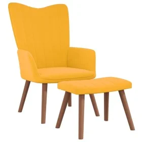 Entspannungssessel mit senfgelbem Samthocker von , Sessel - Ref: Foro24-327673, Preis: 121,77 €, Rabatt: %