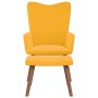 Relaxation armchair with mustard yellow velvet stool by , Armchairs - Ref: Foro24-327673, Price: 123,77 €, Discount: %