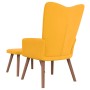 Relaxation armchair with mustard yellow velvet stool by , Armchairs - Ref: Foro24-327673, Price: 123,77 €, Discount: %