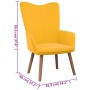 Relaxation armchair with mustard yellow velvet stool by , Armchairs - Ref: Foro24-327673, Price: 123,77 €, Discount: %