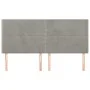 Headboards 4 units of light gray velvet 90x5x78/88 cm by , Headboards and footboards - Ref: Foro24-3116252, Price: 86,97 €, D...