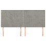 Kopfteile 4 Einheiten aus hellgrauem Samt 90x5x78/88 cm von , Kopf- und Fußteile - Ref: Foro24-3116252, Preis: 88,22 €, Rabat...