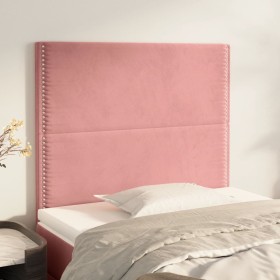 Headboards 2 units of pink velvet 90x5x78/88 cm by , Headboards and footboards - Ref: Foro24-3116233, Price: 47,36 €, Discoun...