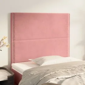 Headboards 2 units of pink velvet 90x5x78/88 cm by , Headboards and footboards - Ref: Foro24-3116233, Price: 52,99 €, Discoun...