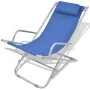 Tumbonas reclinables 2 unidades acero azul de vidaXL, Tumbonas - Ref: Foro24-42935, Precio: 149,46 €, Descuento: %