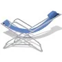 Tumbonas reclinables 2 unidades acero azul de vidaXL, Tumbonas - Ref: Foro24-42935, Precio: 149,46 €, Descuento: %
