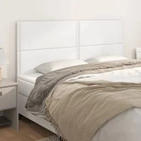 Kopfteile 4 Einheiten aus weißem Kunstleder 100x5x78/88 cm von , Kopf- und Fußteile - Ref: Foro24-3116301, Preis: 93,57 €, Ra...