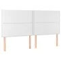 Cabeceros 4 unidades de cuero sintético blanco 100x5x78/88 cm de , Cabeceros y pies de cama - Ref: Foro24-3116301, Precio: 93...