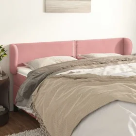 Rosa Samtkopfteil 183x23x78/88 cm von , Kopf- und Fußteile - Ref: Foro24-3117069, Preis: 63,75 €, Rabatt: %