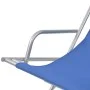 Tumbonas reclinables 2 unidades acero azul de vidaXL, Tumbonas - Ref: Foro24-42935, Precio: 149,46 €, Descuento: %