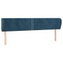 Dunkelblaues Samtkopfteil 203x23x78/88 cm von , Kopf- und Fußteile - Ref: Foro24-3117074, Preis: 64,92 €, Rabatt: %