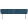 Dunkelblaues Samtkopfteil 203x23x78/88 cm von , Kopf- und Fußteile - Ref: Foro24-3117074, Preis: 64,92 €, Rabatt: %