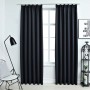Cortinas opacas con ganchos 2 unidades gris antracita 140x175cm