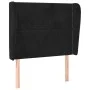 Kopfteil mit Ohren aus schwarzem Samt, 103 x 23 x 118/128 cm von , Kopf- und Fußteile - Ref: Foro24-3117860, Preis: 70,29 €, ...