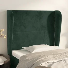 Headboard with dark green velvet ears 93x23x118/128 cm by , Headboards and footboards - Ref: Foro24-3117855, Price: 77,50 €, ...
