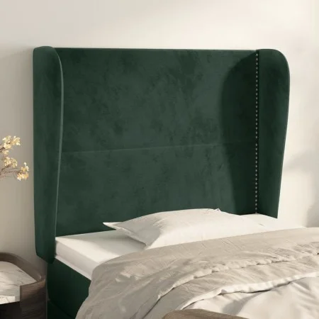 Headboard with dark green velvet ears 93x23x118/128 cm by , Headboards and footboards - Ref: Foro24-3117855, Price: 77,48 €, ...