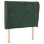 Headboard with dark green velvet ears 93x23x118/128 cm by , Headboards and footboards - Ref: Foro24-3117855, Price: 77,48 €, ...