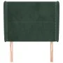 Headboard with dark green velvet ears 93x23x118/128 cm by , Headboards and footboards - Ref: Foro24-3117855, Price: 77,48 €, ...