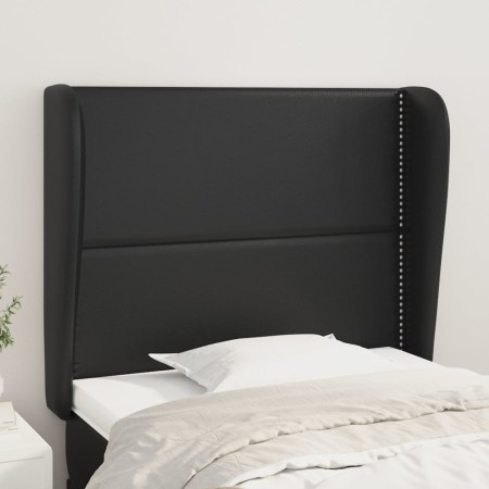 Headboard with black synthetic leather ears 83x23x118/128 cm by , Headboards and footboards - Ref: Foro24-3117888, Price: 71,...