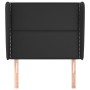 Headboard with black synthetic leather ears 83x23x118/128 cm by , Headboards and footboards - Ref: Foro24-3117888, Price: 71,...