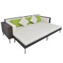 4-teiliges Gartenmöbel-Set und braune synthetische Rattankissen von vidaXL, Gartensets - Ref: Foro24-42943, Preis: 510,33 €, ...
