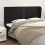 Cabecero con orejas cuero sintético negro 163x23x118/128cm de , Cabeceros y pies de cama - Ref: Foro24-3117912, Precio: 115,7...