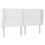 Headboard with ears white synthetic leather 183x23x118/128cm by , Headboards and footboards - Ref: Foro24-3117919, Price: 153...