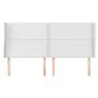 Headboard with ears white synthetic leather 183x23x118/128cm by , Headboards and footboards - Ref: Foro24-3117919, Price: 153...