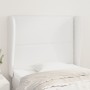 Kopfteil mit Ohren aus weißem Kunstleder, 93 x 23 x 118/128 cm von , Kopf- und Fußteile - Ref: Foro24-3117895, Preis: 86,53 €...