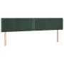 Dark green velvet headboard 203x16x78/88 cm by , Headboards and footboards - Ref: Foro24-3118697, Price: 76,16 €, Discount: %